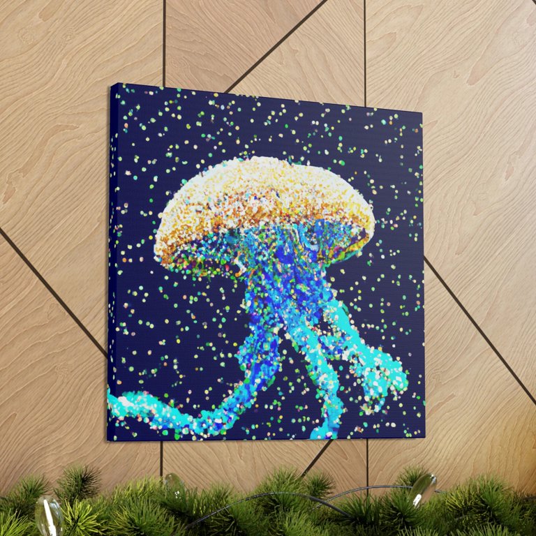 Jellyfish Pointillism Dream - Canvas - Walmart.com