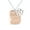 Rose, variant on Womens Two Tone Paw Prints Dog Tag Pendant Necklace Rose Gold & Sterling Silver