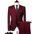 thumbnail image 4 of Blazers-Conjunto de 2 piezas para hombre, traje informal de negocios, chaqueta, abrigo, pantalones, M-6XL, novedad de 2023, 4 of 5