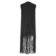 thumbnail image 4 of Ftwytp Womens Vest Winter Coat Fringe Jacket Womens Coats Plus Size Sleeveless Jacket Women Women's Solid Color Fashion Tassel Horse Jacket, 4 of 8