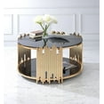 thumbnail image 2 of ACME Tanquin Coffee Table in Gold & Black Glass, 2 of 2