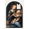thumbnail image 2 of da Vinci, Leonardo 23x32 Gold Ornate Wood Framed with Double Matting Museum Art Print Titled - Benois Madonna, 2 of 4