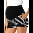 thumbnail image 2 of Pantalones Cortos de Maternidad para Mujer, con Bolsillos, para Dormir, Correr, Hacer Ejercicio y Estar en Casa y Negro L, 2 of 8