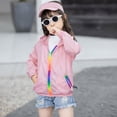 thumbnail image 6 of Weebloom Unisex Kids Toddler Zipper Hoodie Boys Girls Sun Protection Jacket Sun Sunscreen Hoodie Jacket Lightweight Summer Breathable Outwear With Pockets Cooling Shirt 3-4 Years, 6 of 7