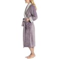 thumbnail image 2 of Carole Hochman Women Luxuriously Soft Plush Wrap Robe 48" L Plum L, 2 of 6