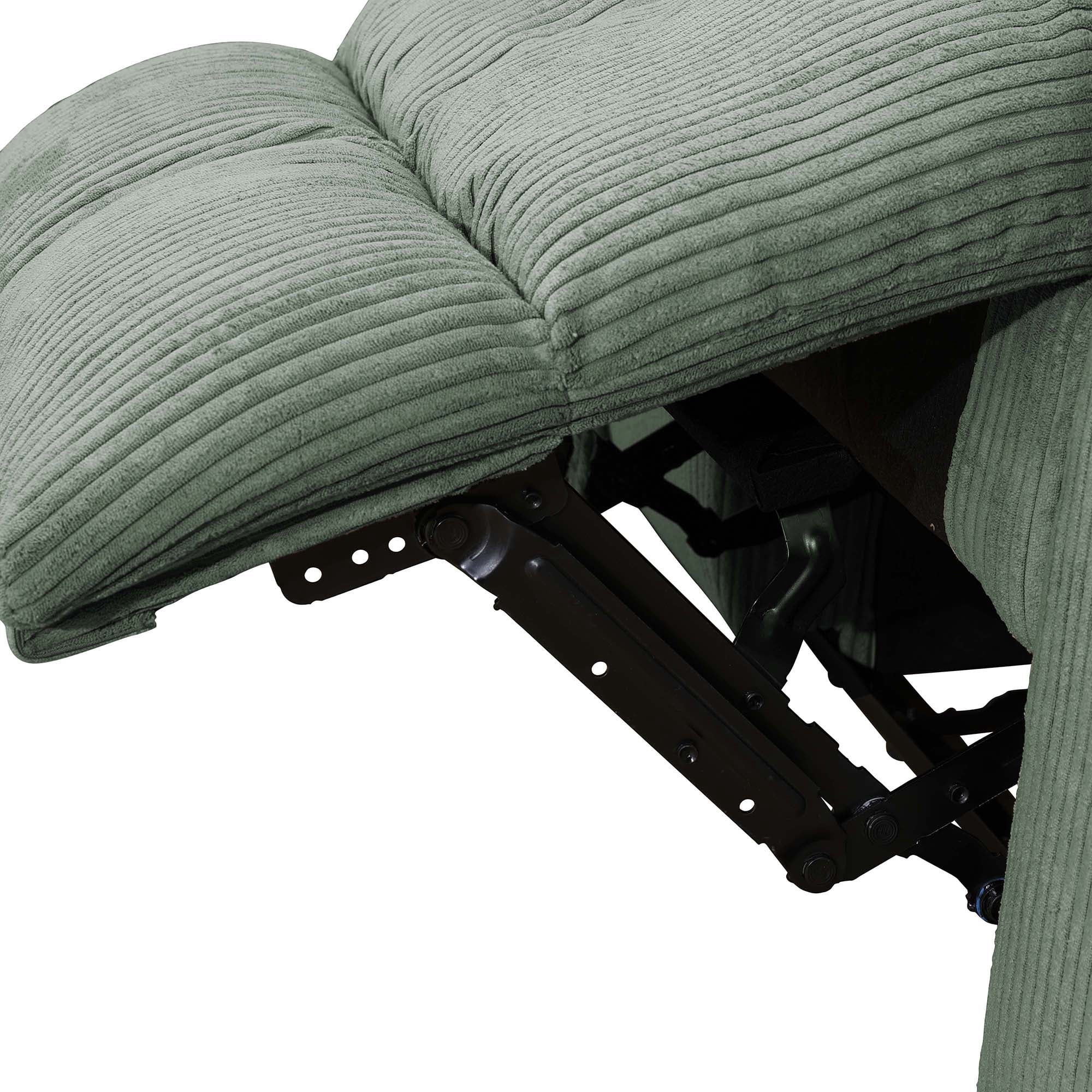 Aukfa 3-Piece Recliner Sofa Set - 90" 3 Seat Recliner with Flip Backrest Cupholder, Home Theater Seating, Green