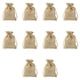 thumbnail image 5 of Cateissary 10 piezas de bolsa de regalo de lino con cordón de arpillera de almacenamiento organizador de aperitivos bolsas de favores de fiesta 9*12cm 2piezas, 5 of 6