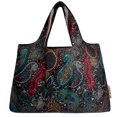 thumbnail image 3 of Wrapables Large Foldable Tote Nylon Reusable Grocery Bags, Cosmic Paisley, 3 of 6