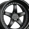 thumbnail image 2 of XXR 565 18x9.5 5x114.3 20et Flat Black / Gloss Black Lip Wheel, 2 of 3