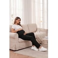 thumbnail image 6 of DOKOTOO Women's Maternity Jeans with Full Elastic Panel - High Waist Over The Belly Straight Leg Stretchy Pregnancy Jean Raw Hem Frayed Denim Pants, 6 of 10