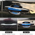 thumbnail image 2 of Car Door Cup Handle Paint Scratch Protector Sticker 3D Carbon Fiber Universal Auto Door Handle Scratch Protection Cover Guard Film Car Door Handle Safety Reflective Strips (Blue, 8Pcs), 2 of 7