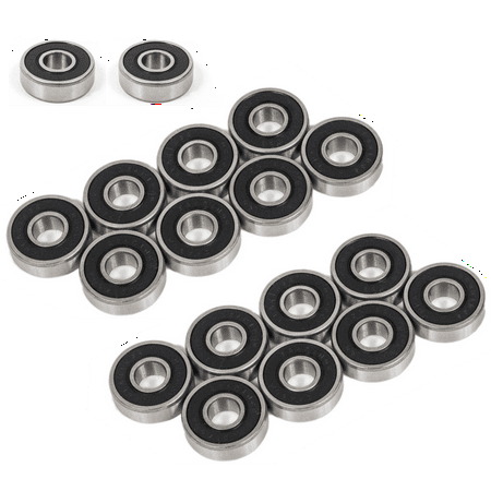 (20 Pack) Precision 608-2RS Bearings, Double Shielded for Skateboards, Longboards, Spinners, Idustrial, etc.