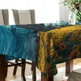 thumbnail image 3 of Qxltty Sunflower Field Square Tablecloth 60×108in Thick Wrinkle Resistant Heat Proof Durable Table Cover for Dining Table, 3 of 9