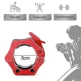 thumbnail image 5 of Jinsinto Collier de Barre Olympique Paire de Pinces de Verrouillage Abs Pro Lot de 2 Rouges Parfaites pour des Levages Forts, 5 of 5