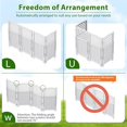 thumbnail image 3 of WLXIANG Outdoor Privacy Fence, 4 Fence Panels Privacy Screen Panels for Outside and Yard, Resin Air Conditioner Lattice Fence for Trash Can (Gray), 3 of 8