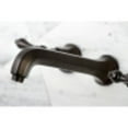thumbnail image 2 of Kingston Brass KS4125AL Metropolitan 2-Handle Wall Mount Bathroom Faucet, Oil Rubbed Bronze, 2 of 3