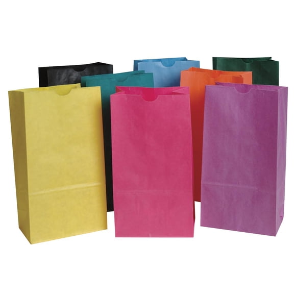 Bolsa de papel School Smart 85623 con fondo plano, 6 x 11 cm, 28 unidades