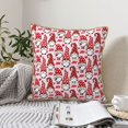thumbnail image 6 of Fotbe Christmas Gnome Pattern Velvet Decorative Throw Pillow Covers with Elegant Piping, Soft Plush Cushion Cover for Sofa, Bed, Car, Office-18"x18", 6 of 8
