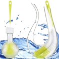 thumbnail image 5 of Juego de 5 cepillos de limpieza de mango largo para botella de bebé de boca estrecha, botella de agua deportiva, limpiador de tubos de vidrio, utensilios de limpieza para el hogar Feliz Sencillez, 5 of 5