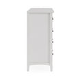 thumbnail image 4 of Fritz 60 Inch Dresser, 8 Drawer, Stepped Handles, Arched Bottom, White Wood, 4 of 5