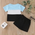 thumbnail image 4 of LUOGENLI Toddler Boys Shorts 4T Toddler Boys Girls Short Sleeve Clothing Children Patchwork Pocket Tops Shorts Outfits Boys Shorts 5T Slim Boys Shorts Size 12-14 0-6 Months, 4 of 4