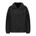 DENGDENG Womens Sherpa Fleece Half Zip Pullover Sweaters Soft Warm