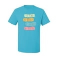 thumbnail image 2 of Positive Vibe Be Kind Brave Thankful Be Yourself Inspirational/Christian Men's Graphic T-Shirt, Light Turquoise, 5XL, 2 of 3