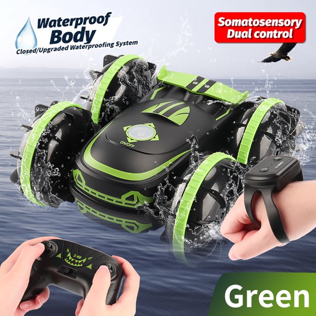 2.4g Remote Control Car Multi-functional Gesture Gravity Control 4wd Double-sided Amphibious Stunt Car For Boys Gifts