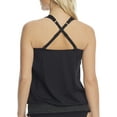 thumbnail image 2 of COCO REEF Women's Black Removable Straps Smocked Grace Bra Tankini Swimsuit Top 34D, 2 of 2