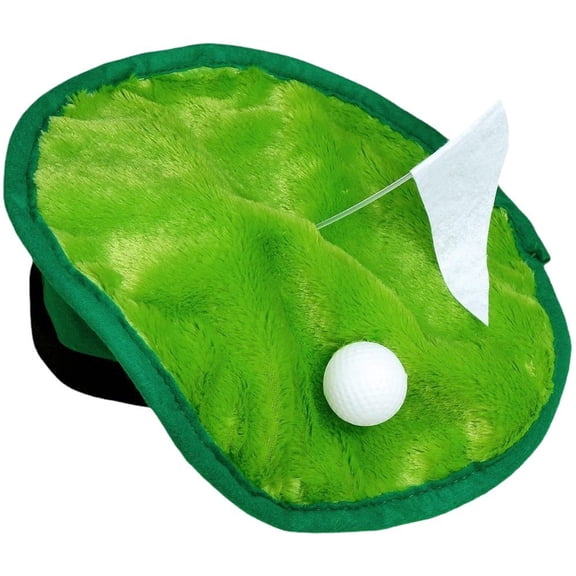 Jiibva Adult Unisex Funny Golf Hat Golf Party Costume Accessories Novelty Golfer Beret Hat with Golf Ball Flag for Golf Party Supplies