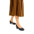 thumbnail image 3 of Dream Pairs Womens Low Block Heel Pump Shoes Round Toe Arch Support Slip On Dress Pumps, 3 of 11