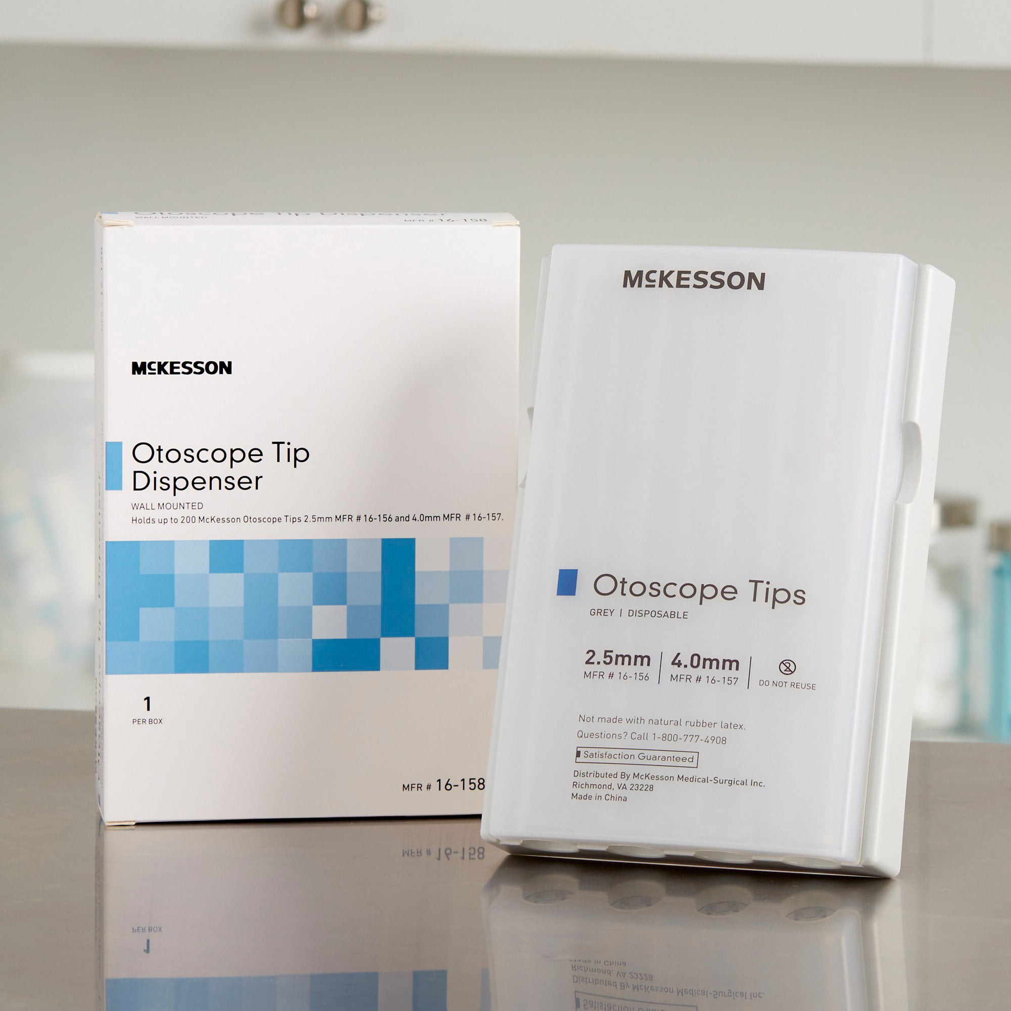 McKesson Otoscope Tips Dispenser - Wall Mount for Medical Offices, 5.5 in x 8 in, 10 Count