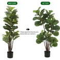 thumbnail image 2 of ChaoLink 4 Ft Artificial Fiddle Leaf Fig Tree, Faux Ficus Lyrata in Pot, Fake Green Plant for Home, Office, Indoor/Outdoor, 2 of 6