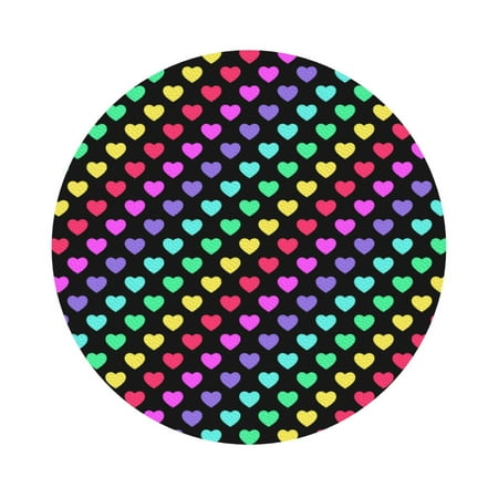 

Lukts Rainbow Hearts Leather Drinks Coasters Set of 6 Suitable or Drinks Furniture Protection and Easy Clean up
