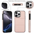 thumbnail image 7 of Compatible with iPhone 16 Pro Case, with PU Leather Credit Card Holder Magnetic Back Stand Rugged Slot Mobile Flip Purse Phone Cover for iPhone 16 Pro Women Men - Rosegold, 7 of 7