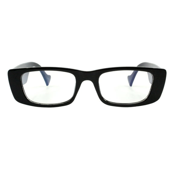 Blue Light Filtering Lens Clear Glasses Women's Rectangle Frame UV400 Black