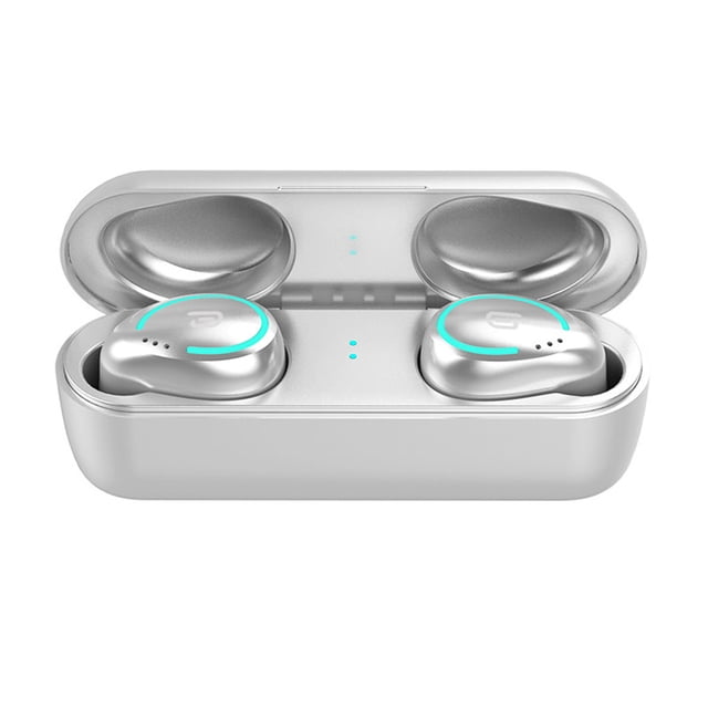 Auriculares Bluetooth 5.0 Auriculares estéreo deportivos Auriculares con sonido de alta fidelidad a prueba de agua Auriculares recargables, Plata Speravity EL5035-03B