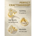 thumbnail image 6 of KeyStyle Initial Rings for Women, 14K Gold Plated Alphabet Letter Rings, Adjustable Statement Ring Personalized Jewelry Birthday Valentine Gift for Wife, 6 of 10