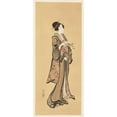 thumbnail image 2 of Shiichi Tajima 10x18 Gold Ornate Wood Frame and Double Matted Museum Art Print Titled - Masterpieces Selected from the Ukiyoyé School, Pl.28 (1906), 2 of 4