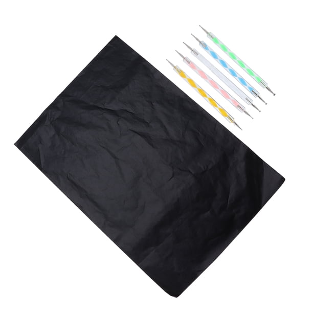 Carbono 100 Uds Papel De Calco 5 Bolígrafos En Relieve Papel De Dibujo A4 Para Cartón Madera Vidrio