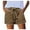 Brown, variant on Labakihah jeans for women Women's Summer Fashion Mid Waist Fitting Tannin Short Loose Cargo Pants jean shorts Green