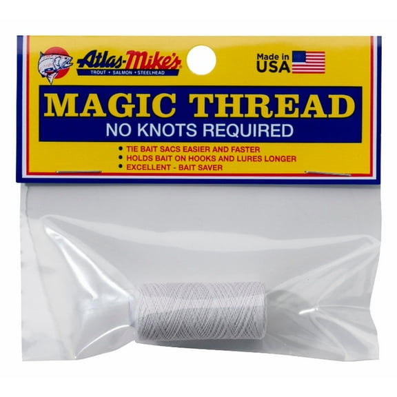 Atlas Mike's Magic Thread for Securing Bait and Bait Sacs, White