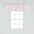 thumbnail image 2 of Ambesonne Owl Print Window Valance, Feminine Birdies, 42" x 18", Marigold Pale Pink, 2 of 3