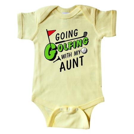 

Inktastic Going Golfing with my Aunt- kids golf Gift Baby Boy or Baby Girl Bodysuit