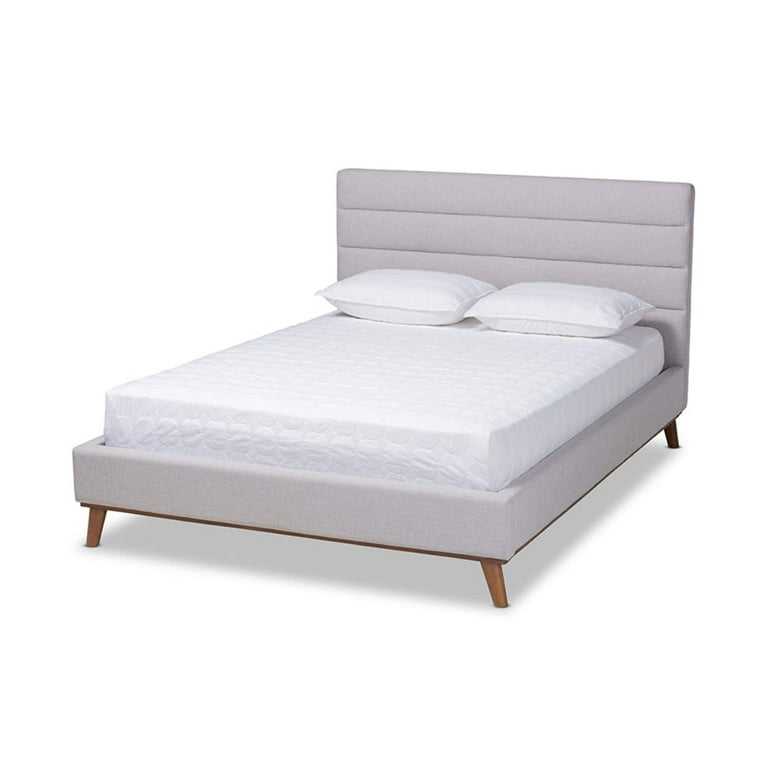 Baxton Studio Erlend Mid-Century Modern Dark Grey Fabric Upholstered Queen Size Platform Bed Baxton Studio Erlend Mid-Century Modern Dark Grey Fabric Upholstered Queen Size Platform Bed