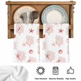thumbnail image 5 of Ocean Red Coral Kitchen Towels Set of 2, Summer Coastal Starfish Conch Nautical Absorbent Dish Towels for Kitchen, Microfiber Hand Towel, Quick Drying Tea Towel for Cleaning Decorative Dishcloths, 5 of 7
