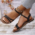 thumbnail image 2 of IEMIEMIEM Women's 2026 Summer Strappy Flat Sandals Fashion Adjustable Casual Fisherman Sandal with Open Toe Slingback Gladiator Sandals Black 5.5 Wide, 2 of 8