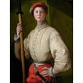thumbnail image 2 of Pontormo (Jacopo Carucci) 19x24 Black Ornate Framed Double Matted Museum Art Print Titled: Portrait of a Halberdier (1529-1530), 2 of 5