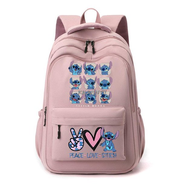 Lilo And Stitch-mochila escolar diaria para hombre y mujer, morral para ordenador portátil, morral para adolescentes