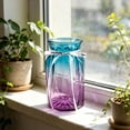 thumbnail image 4 of JeashCHAT Gradient Glass Vase with Ribbon, Decorative Flower Vase for Hydroponic Plants and Dried Flowers Home Office Living Room Bathroom Table Shelf Decor, 4 of 7